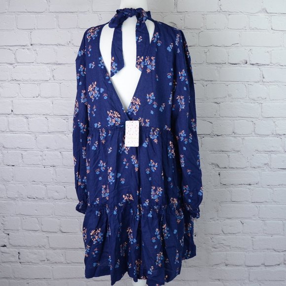 NWT FREE PEOPLE Linen Blend Petit Fours Dress… - Picture 5 of 10